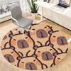 1PC Koala Pattern Office Round Area Rug,  Mat Suitable ForOffice, Under Office Chairs Bedroom Living Room Home Decor, Room Deco