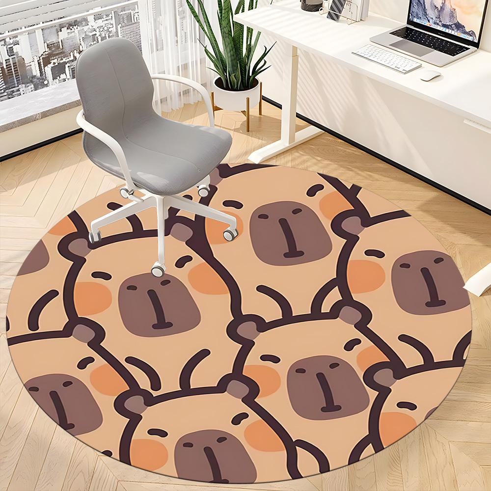 1PC Koala Pattern Office Round Area Rug,  Mat Suitable ForOffice, Under Office Chairs Bedroom Living Room Home Decor, Room Deco