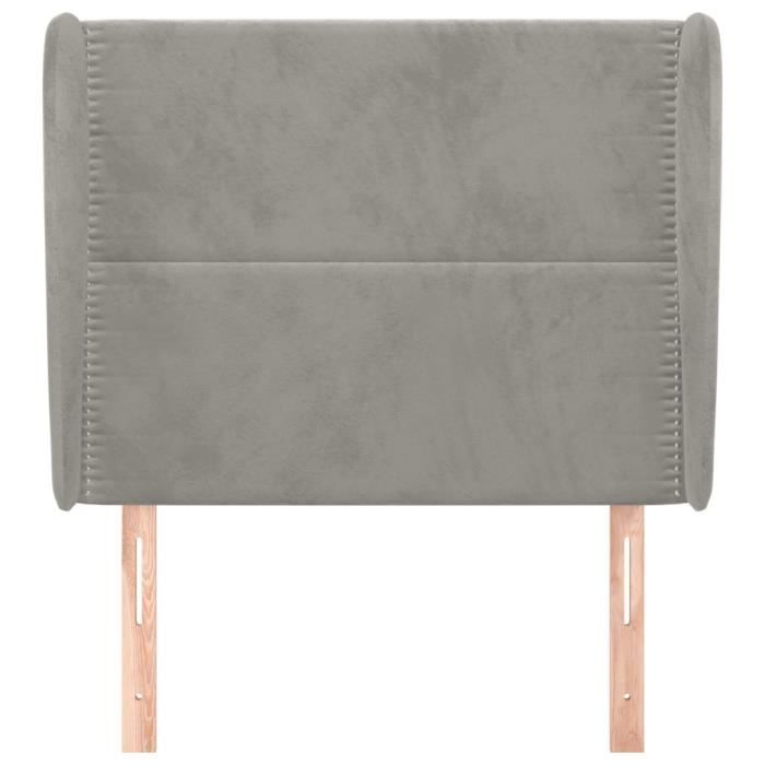 VidaXL Headboard with Ears Light Grey 83x23x118-128 Cm Velvet3117846