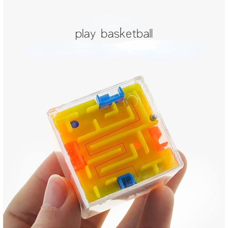 Cub de viteză Joc cu bile de rulare Cubos Jucării labirint pentru copii Educativ Cub magic labirint 3D Puzzle transparent cu șase fețe