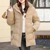 Women's Hooded Coat Ladies Winter Cotton Coat Thickened Warm Jacket