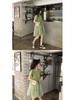 Summer 2023 Korean-Style Maternity Patchwork Dress – Loose Fit, Fresh, Sweet, and Fairy-Themed with Short Sleeves.