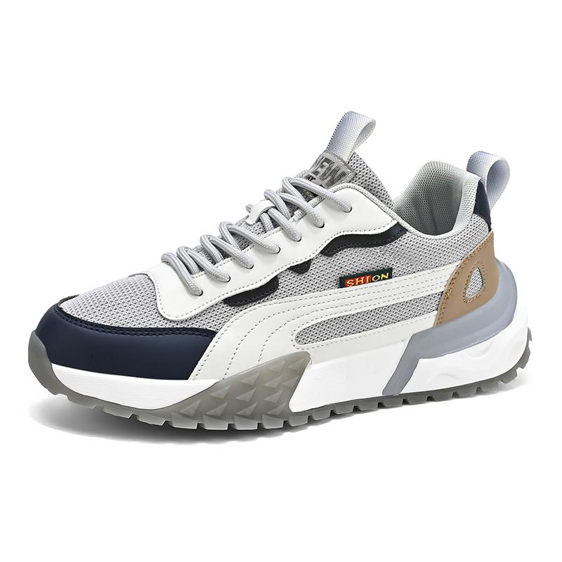

Shoes Men 2024 new men s shoes Breathable thick sole running shoes wear resistant shock absorption casual sports shoes men 39 сірий колір