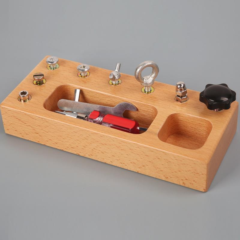 Children's Early Education Simulation Toolbox Play House Screw Toys Hands-on Busy Truck Trailer