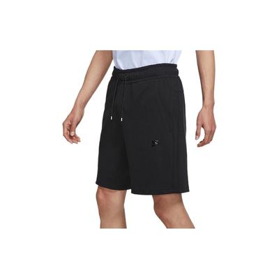 Solid Color Drawstring Straight-Leg Shorts Men Bottoms Black DM6590-010