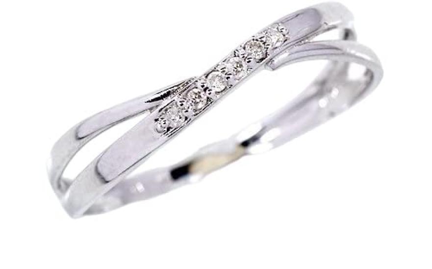 KASHIMA K10WG Diamond Ring 18 [KASHIMA] 0.03ct
