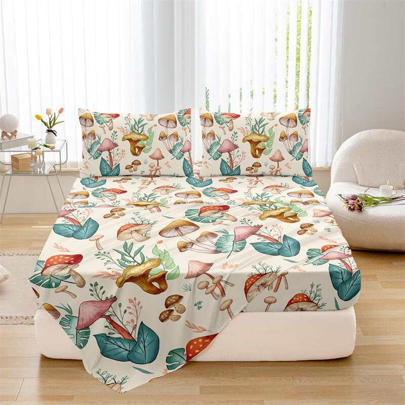 High 1Pcs Quality Fitted Sheet 90160150X200Cm Mattress Cover With Elastic Band Bed Sheet Queen King Size