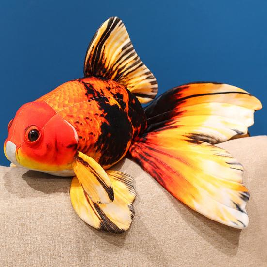 Goldfish Plush Doll Realistic Fish-shaped Throw Pillow Soft Stuffed Animal Doll for Home Decor Kids Gift And Cuddle Companion