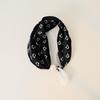 Thin Pearl Necklace with Magnetic Clasp, Lazy-style Silk Scarf, Women's Pendant Scarf, Collarbone Chain