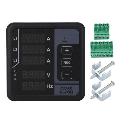 Voltmeter generátoru 165–265V Měřič proudu a frekvence Tester Monitor pro 3fázový generátor