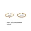2PCS/1set Aesthetic Elegant Dainty Crystal Heart Rings Women Girls Gold Color Stackable Delicated Love Finger Ring Set Jewelry