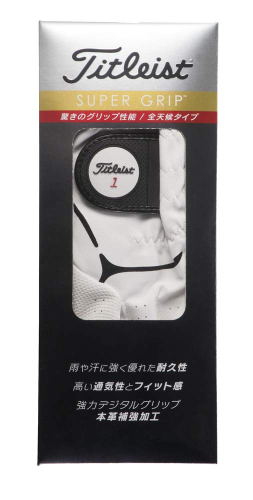 Titleist Men's TG39 Golf Glove, White, Size 24cm, Right Hand