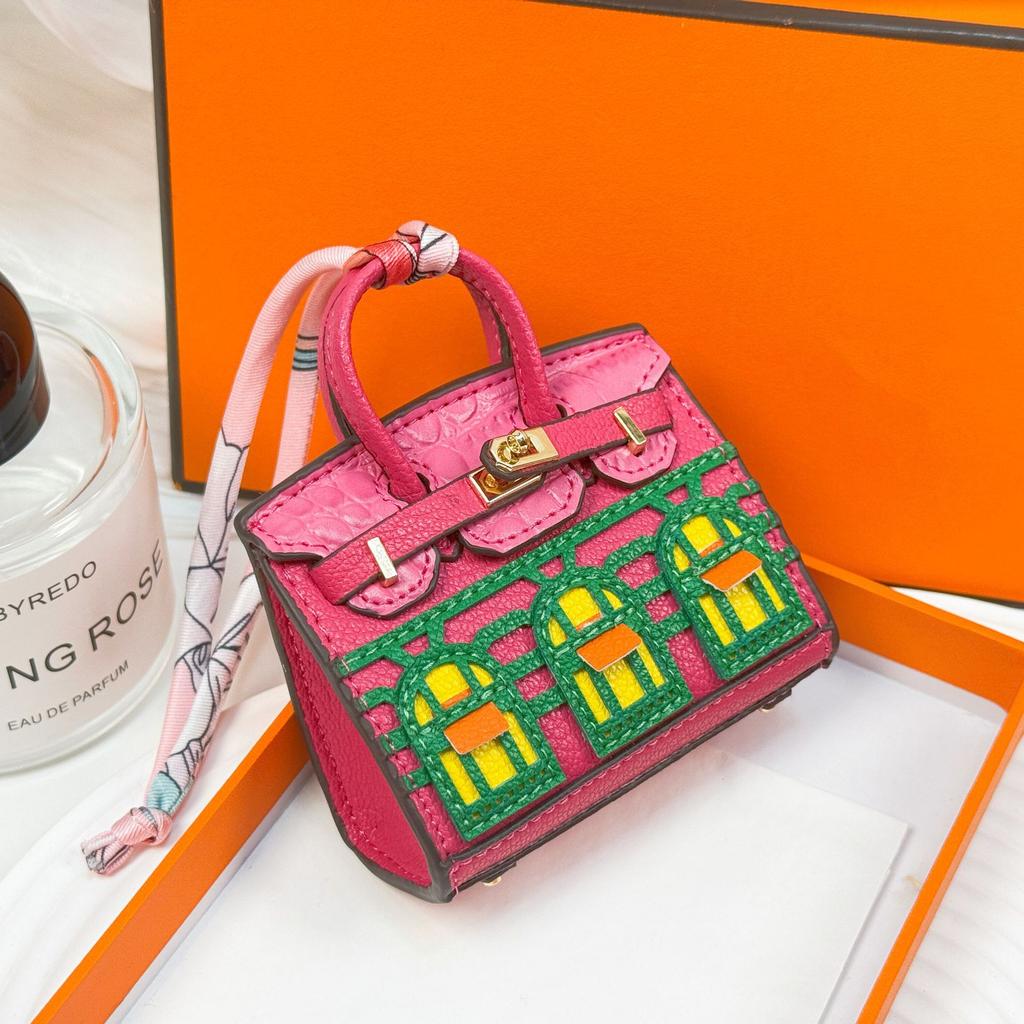 Neuer modischer Mini-Kleinhäuser-Taschenanhänger kleine Tasche süßer Taschenanhänger Mund roter Umschlag Kopfhörertasche Autoschlüsselanhänger