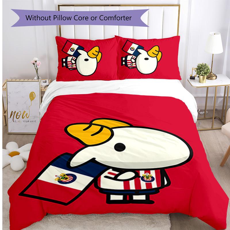 Chivas Printed 3PCS Bedding Set Soft Breathable Duvet Cover Pillowcases Set Washable Bedroom Decor Home Gift