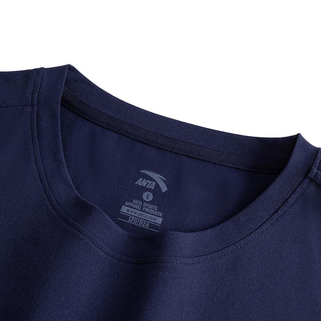 Anta Short Sleeve Knitted T-Shirt Summer 2026 Women Tops Indigo-Blue 962628107-2