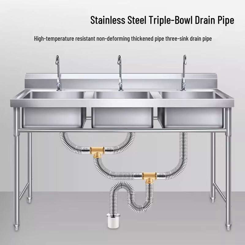 TLXT Gewerbliches Edelstahl-Spülbecken-Abflussrohr
