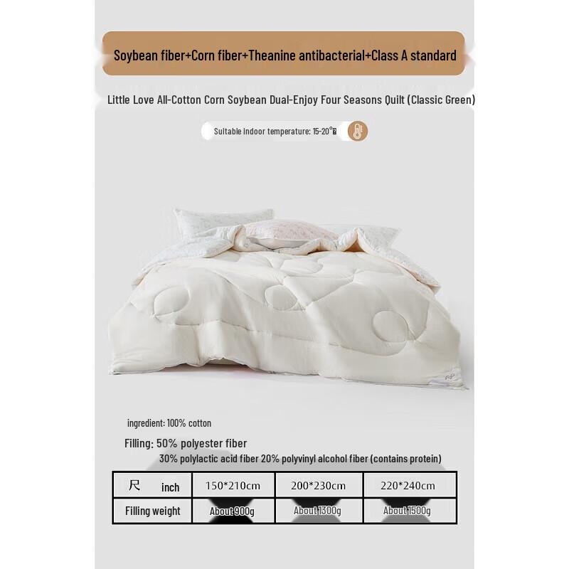 Mercury Home Textiles All-Season Corn & Soybean Fiber Quilt