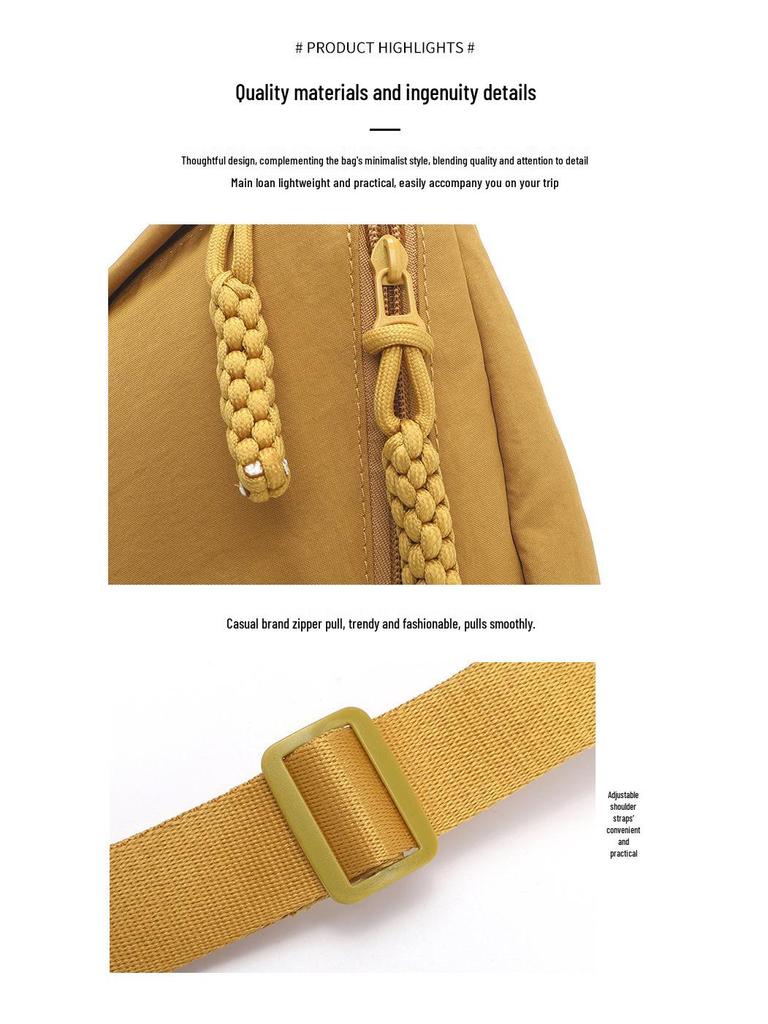 2024 Japanese Minimalist Large Capacity Crossbody Bag for Women - Versatile Student & Shoulder Canvas Dumpling Bag