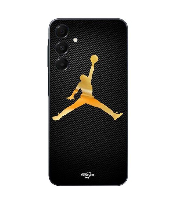 Funda Para Samsung Galaxy A15 Logo Jordan 23 nike baloncesto color dorado Maniacase negro