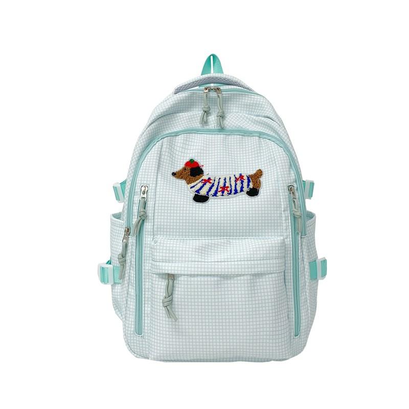 Plaid Schoolbag Women's Large Capacity Backpack Student Backpack