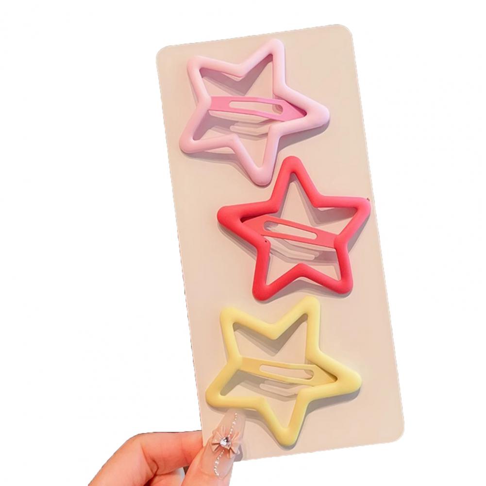 3Pcs Children'S Pentagram Broken Hair Clip, Girls' Hair Without Injury Side Bangs Clip, Versatile Headpiece Hair Clip On The Back Of The Head