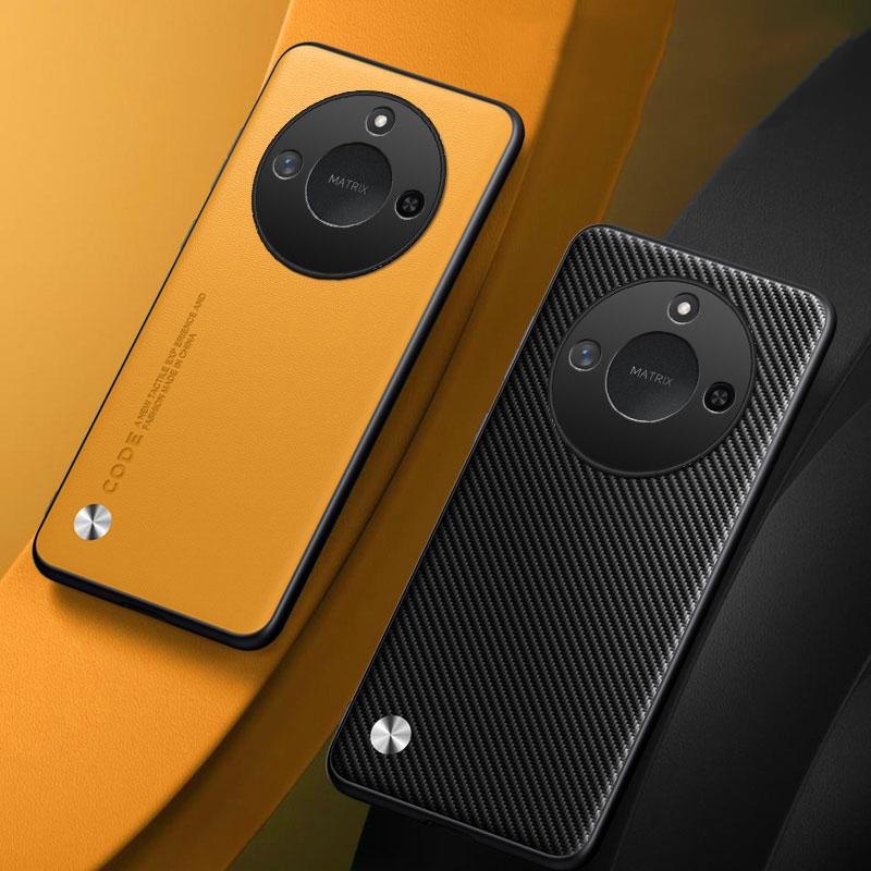 Luxury PU Leather Case For Honor X9C Smart Back Cover Matte Silicone Shockproof Full Protection Phone Case For Honor X60 5G