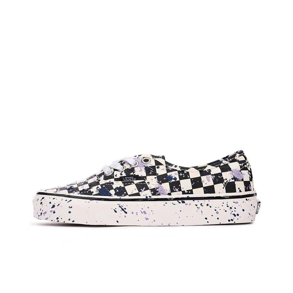 Vans Authentic 44 DX Anaheim Factory - Splatter Embroidery Checkerboard Unisex Sneakers Cream VN0A5KX48FI