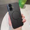 Carbon Fiber Pattern For Magsafe Magnetic Case For iPhone 17 Air 16 15 14 13 12 Pro Max Plus Lens Protect Bumper Cover