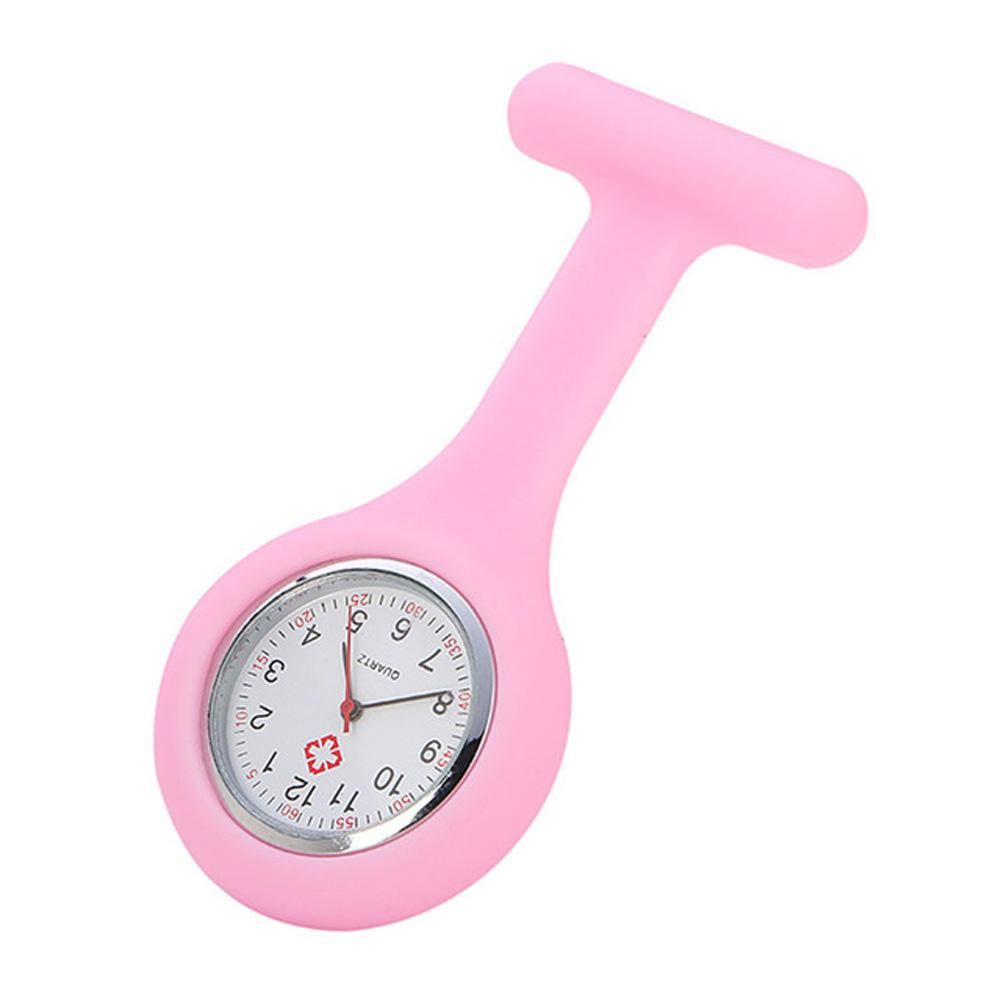 10pcs/set Nurses Watch Portable Pin Buckle Plastic Case Watch High Quality Silicone Watch
