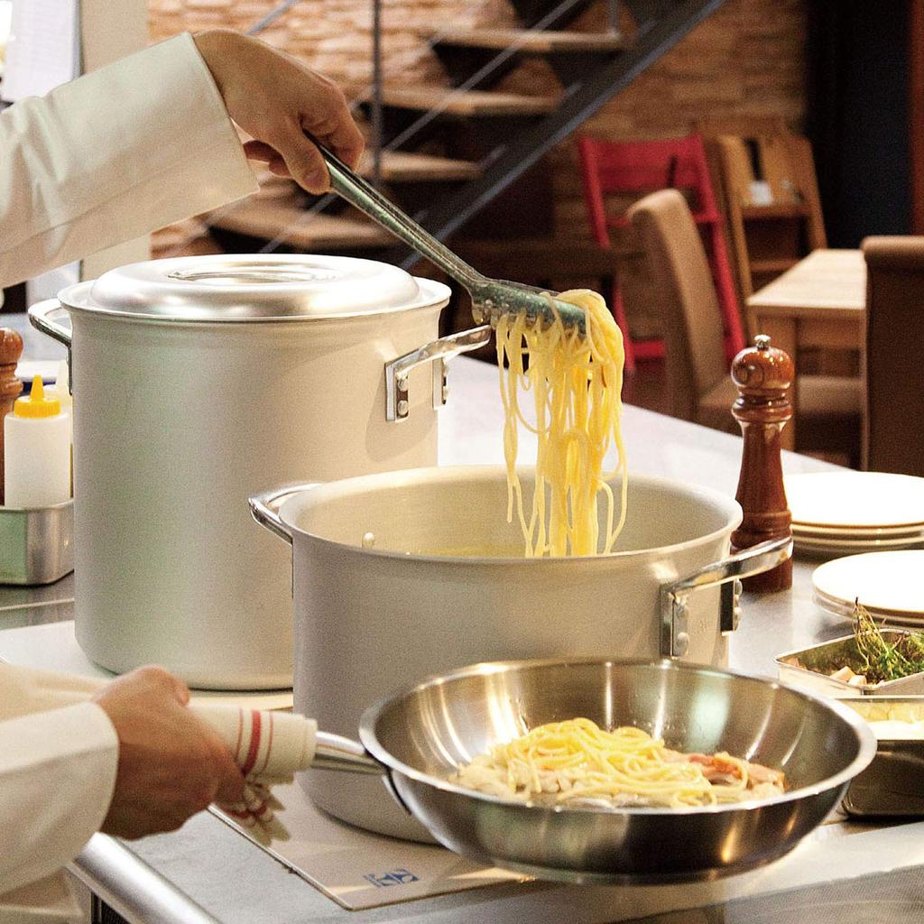 Endo Shoji Commercial TKG Deep Saucepan Measuring 30cm IH Compatible Aluminum AKTF605 (with Plate)