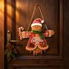 Seasonal Party Supplies Wooden Christmas Hanging Pendant, Cartoon Welcome Sign for Front Door, Holiday Shop Decorations Wall Decor with Cute