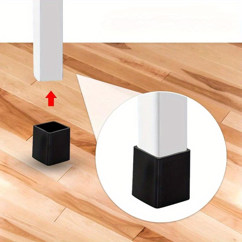 8pcs Square Rectangle Rubber Chair Leg Caps Table Feet Furniture Tube End Covers Tips Non-slip Floor Protector Pads Pipe Plugs