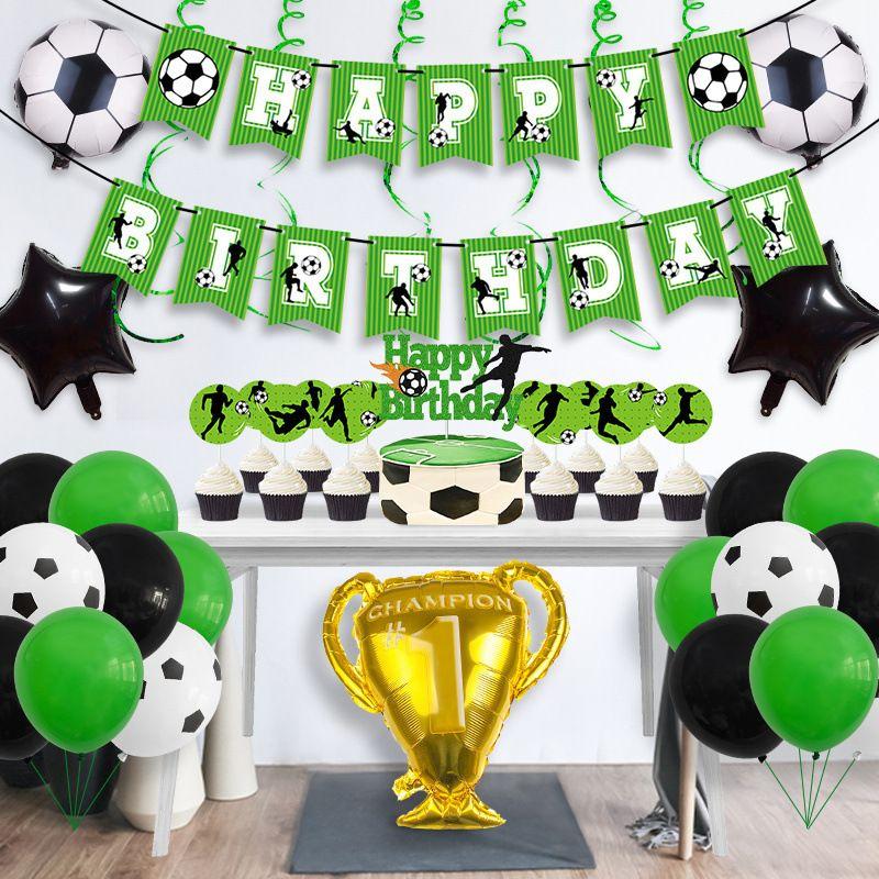 Football Cup Aluminum Film Balloon Set, Children's Birthday Party Decoration Supplies