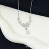 Design Tassel Flower Necklace Women'S Light Luxury Simple Versatile Natural Zircon Water Drop Pendant Clavicle Chain