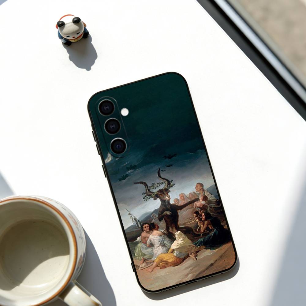 Hiszpania Francisco Goya Etui na telefon z motywem artystycznym Dla Samsung Galaxy A73,A72,A71,A70,A53,A52,A51,Miękki Silikonowy Czarne Pokrowiec