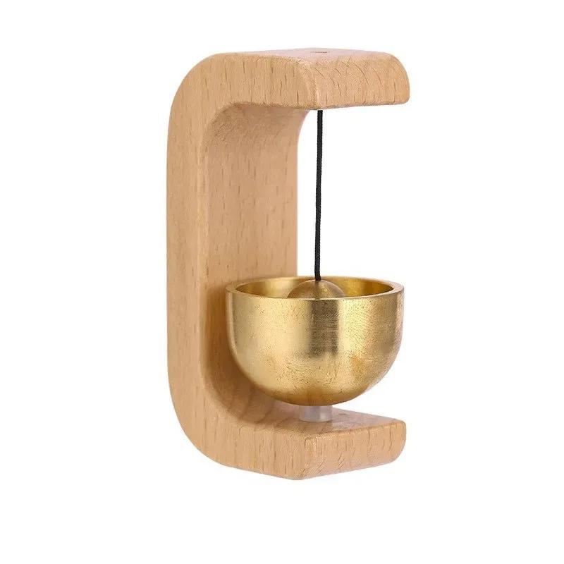 

Hanging Decorations Japanese Wooden Wind Chimes Wireless Doorbell Entrance Door Bell Decorative Wind Bell for Home Opening жёлтый