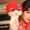 New Year Snake Plush Doll Strawberry Cartoon Plush Animal Doll  Children Gift
