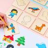 20pcs Kids Drawing Toys Wooden DIY Painting Template Stencils Learning Educational Toys for Children Gift