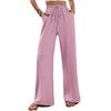 Spring Summer Women's Pants Solid Colour Trailing Wide Leg Pants Casual Pants