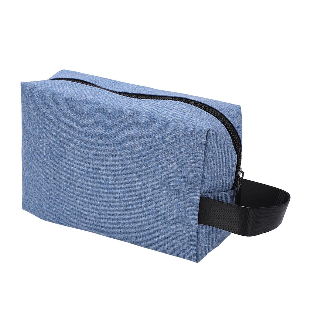 2Pcs Storage Bag Travel Cosmetic Bag Waterproof Canvas Toiletry Pouch for Make Up Skin Care ProductBlue