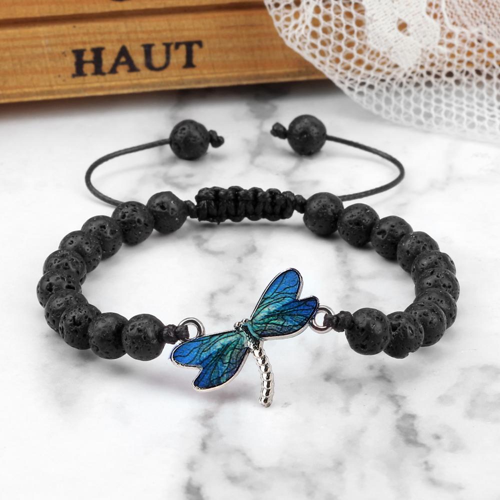Blue Dragonfly Bracelet Light Blue Adjustable Chain For Women Teens Girls Cute Insect Animal Theme  Jewelry Gift Birthday
