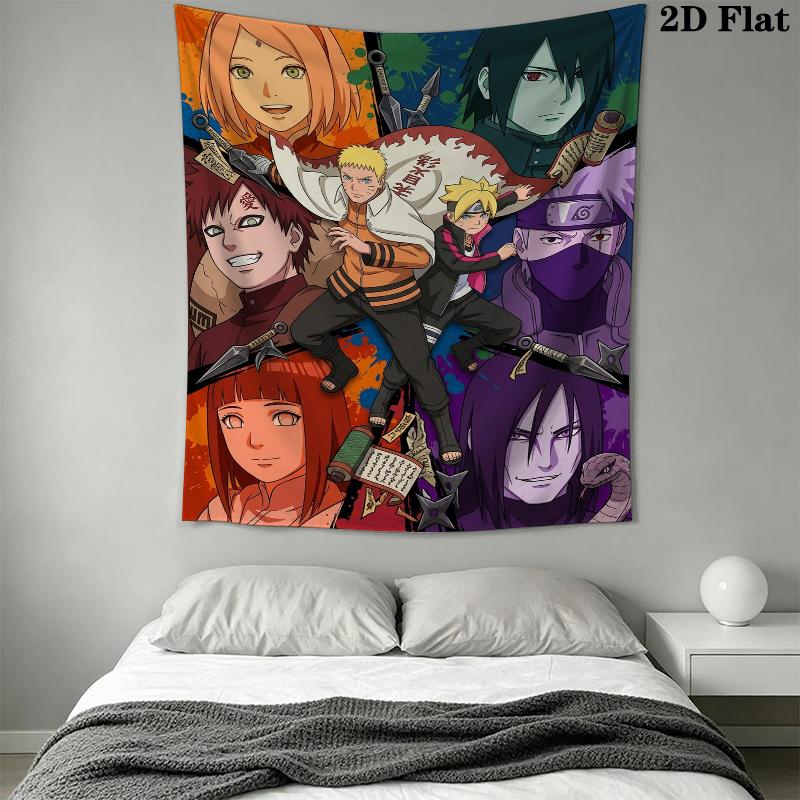 Naruto Wall Tapestry Aesthetic Wall Hanging Printed Fabric Blanket Decorative Tapestries for Bedroom Living Room Home Decor