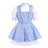 Kids Girls Sequined Polka Dots Plaid Halloween Dressing Up Kids Cosplay Party Dress Costume