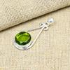 Peridot Edelstein 925 Sterling Silber Handgefertigt Ausgezeichneter Silber Kettenanhänger Schmuck