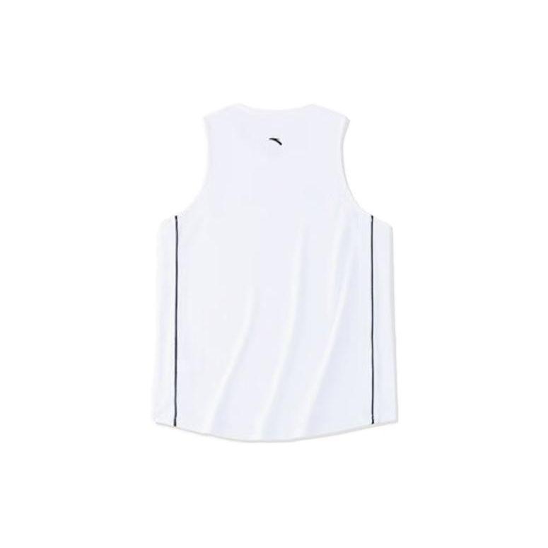 Anta Basketball Series Letter Print Quick-Dry Competition Vest Men Tops Pure-White 152321175-1