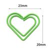 20pcs/set Jelly Color Heart Shape Paper Clips Creative Design Casual Non-sticky Memo Pad Clips Simplicity Bookmark for Book