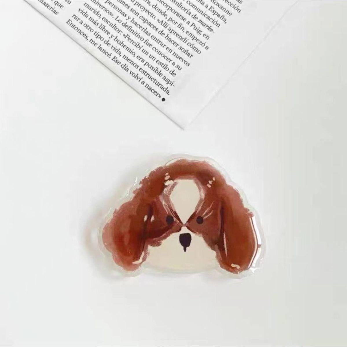 

Телескопический держатель для мобильного телефона с изображением корейской мультяшной собаки Long-haired dog retractable