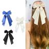 1Pc Solid Color Minimalist Bowknot Hair Clip Retro Hair Clip Silk Hair Band Elegant Hair Accessory For Dailywear