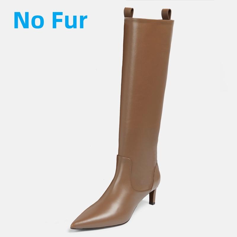 INS Kozaki do kolan Buty damskie Skóra naturalna Czarne obcasy Western Wysokie Długie Botki Chelsea Damskie 2025 Zimowe Trend Buty Marka