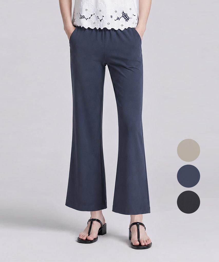 KIM YOUNG JOO GOLF Summer Ice Length 3/4 Bootcut Women'S Elastic Waist Pants Dqmlsl71
